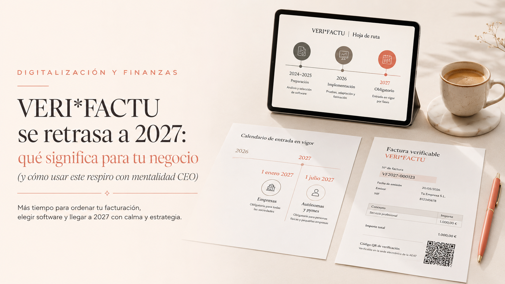 Verifactu se retrasa a 2027: qué significa para tu negocio (y cómo usar este respiro con mentalidad CEO)